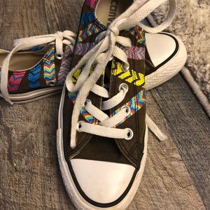 Brown Striped Converse